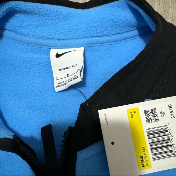 Nike Therma-Fit Victory Fleece Light Blue 1/2 Zip Golf Men's S - Picture 2 of 4